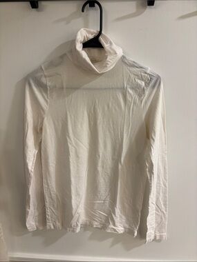 J. Crew Cream Crewneck Long-Sleeve Top